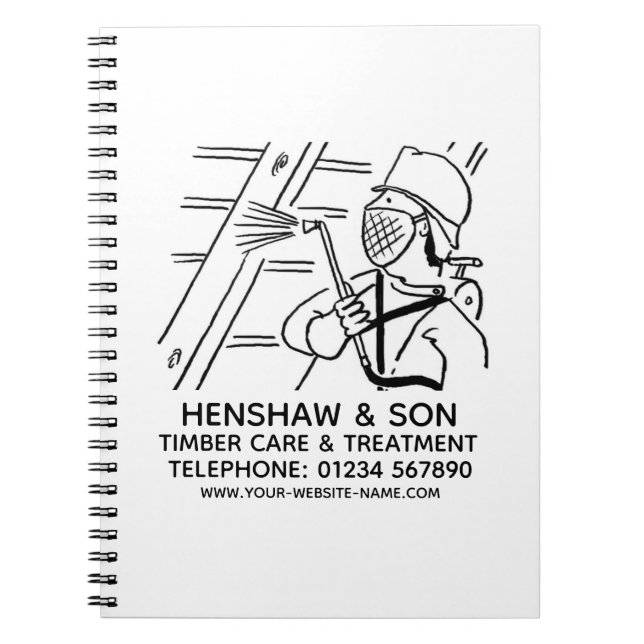 Cuaderno Bloc de notas para el cuidado de la madera y el tr (Frente)