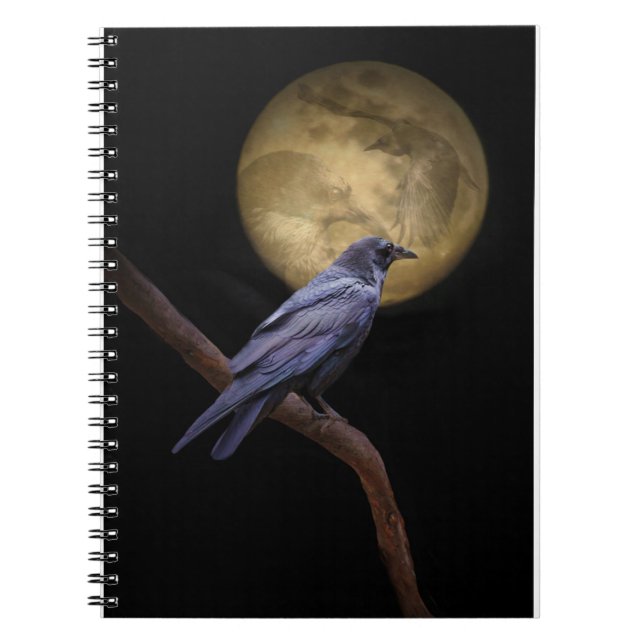 Cuaderno Bloc de notas para el diario Raven y Moon (Frente)