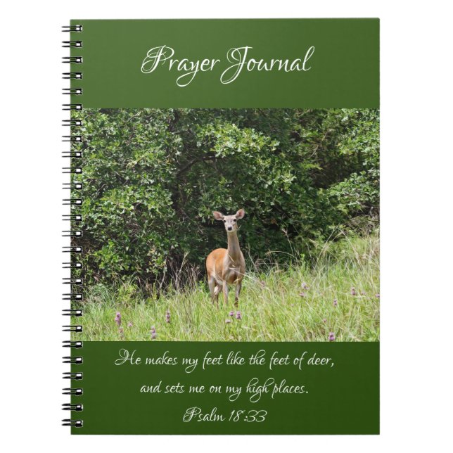 Cuaderno Bloc de notas para el Diario Wild Deer Prayer (Frente)
