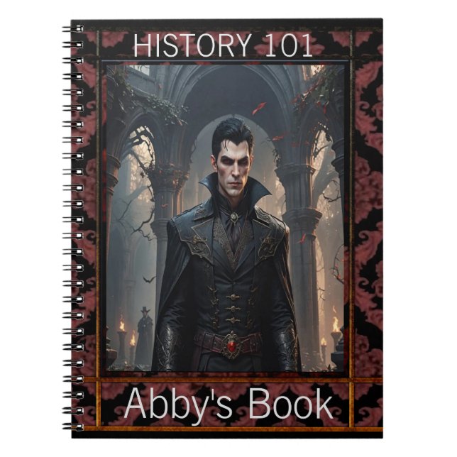 Cuaderno Bloc de notas para el hogar de vampiros (Frente)