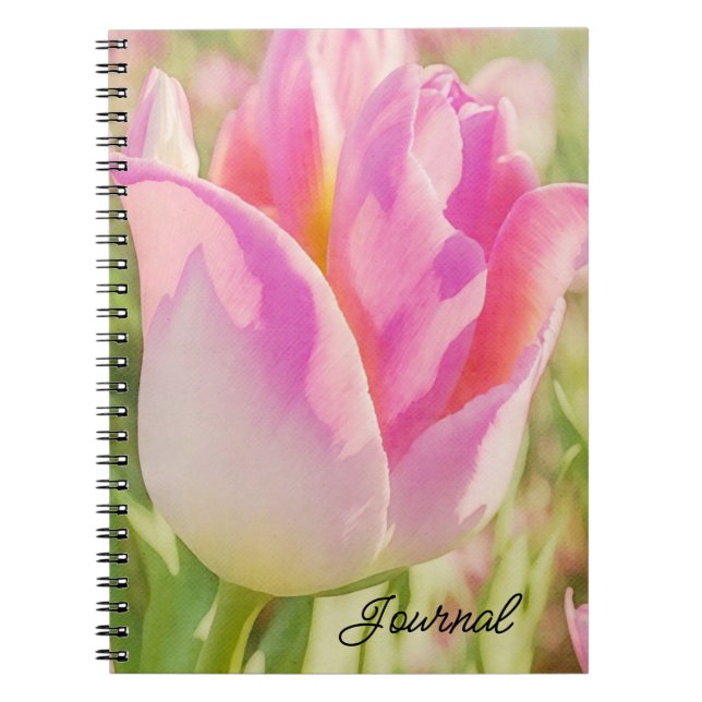 Cuaderno Bloc de notas para el Jardín del arte del tulipán  (Frente)