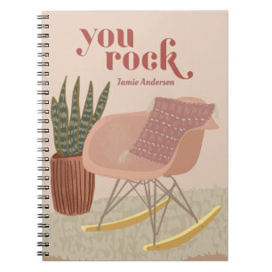 Cuaderno Bloc de notas para el Personalizable Rock Boho Roc