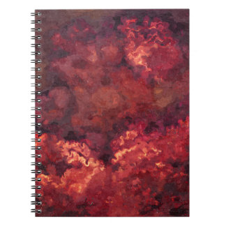 Cuaderno Bloc de notas para el resumen de la nube de incend