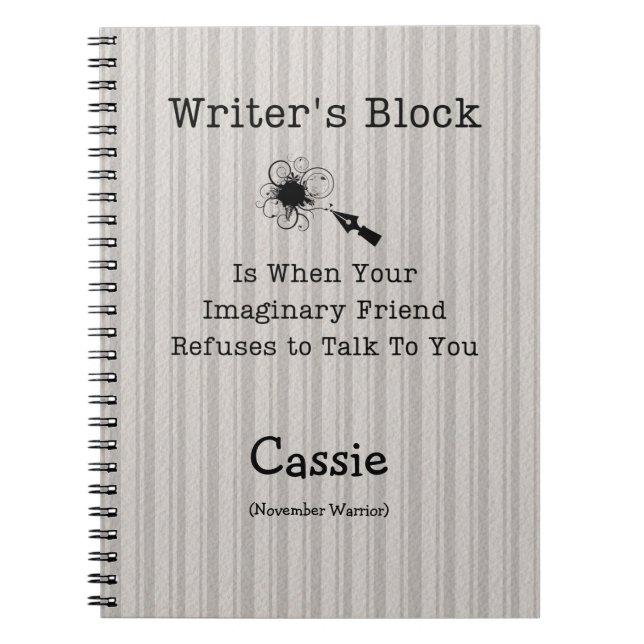Cuaderno Bloc de notas para escritores (Frente)