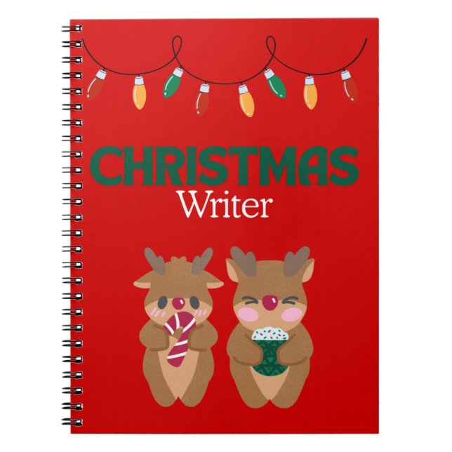 Cuaderno Bloc de notas para escritores de navidades - Reind (Frente)
