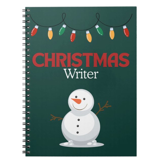 Cuaderno Bloc de notas para escritores navidades - Snowman (Frente)