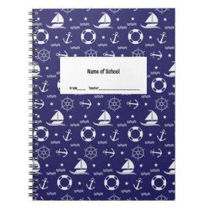Cuaderno Bloc de notas para estudiantes sobre temas náutico