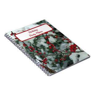Cuaderno Bloc de notas para feriados de Navidades Red Winte