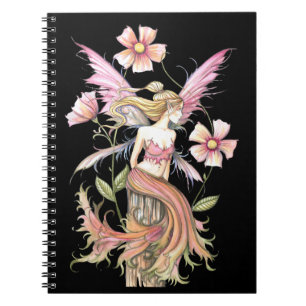 Cuaderno Bloc de notas para flores rosadas