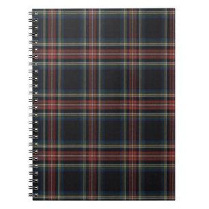 Cuaderno Bloc de notas para fotografías en tartán negro (80