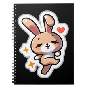 Cuaderno Bloc de notas para fotos en espiral de conejo