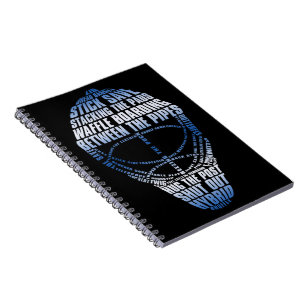 Cuaderno Bloc de notas para gafas de hockey