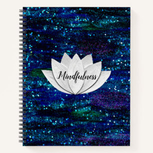 Cuaderno Bloc de notas para galaxias de flores Lotus