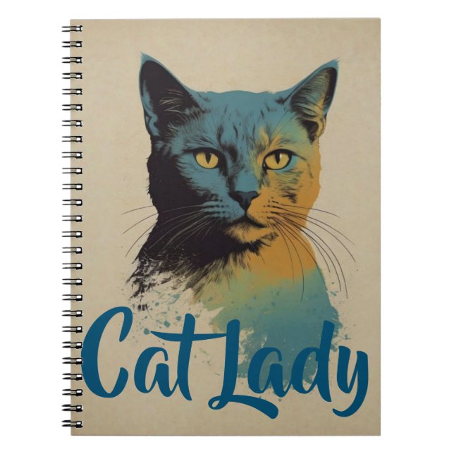 Cuaderno bloc de notas para gatos (Frente)
