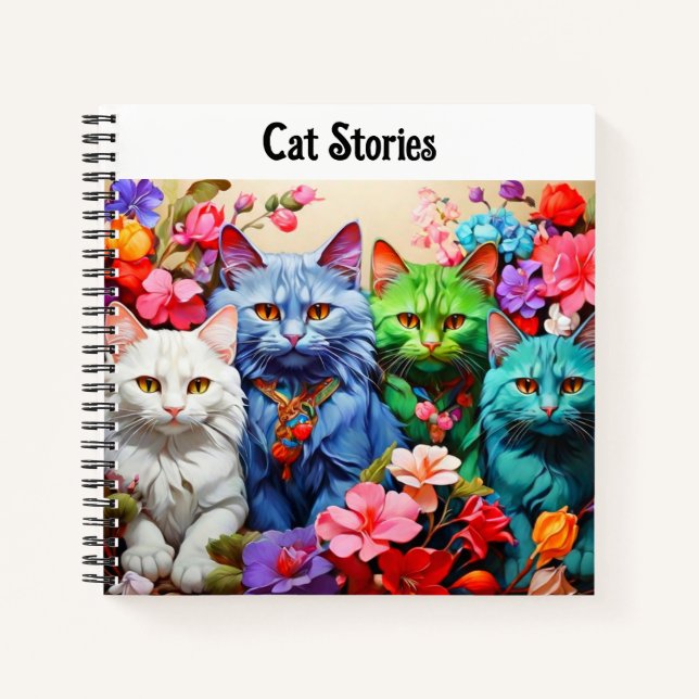 Cuaderno Bloc de notas para gatos amantes de gatos (Anverso)