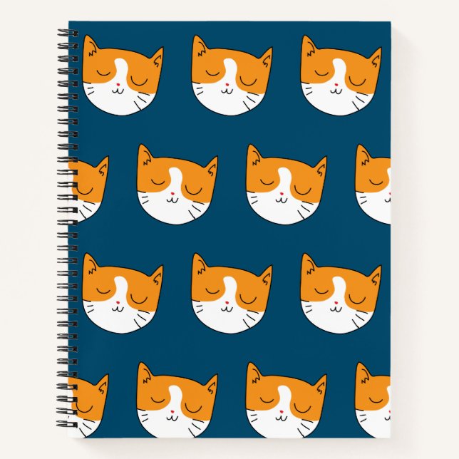 Cuaderno Bloc de notas para gatos con somnolencia (Anverso)