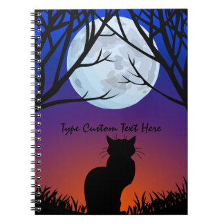 Cuaderno Bloc de notas para gatos en negro personalizado