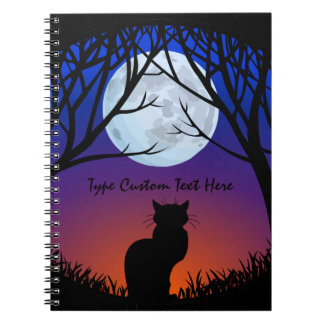 Cuaderno Bloc de notas para gatos en negro personalizado