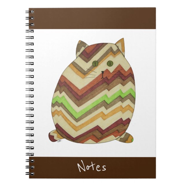 Cuaderno Bloc de notas para gatos grasos (Frente)
