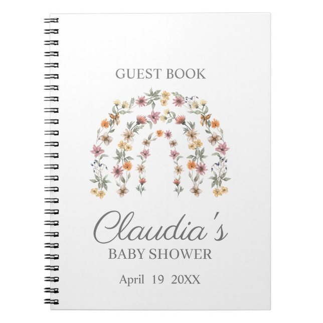 Cuaderno Bloc de notas para invitados de Baby Shower sobre  (Frente)