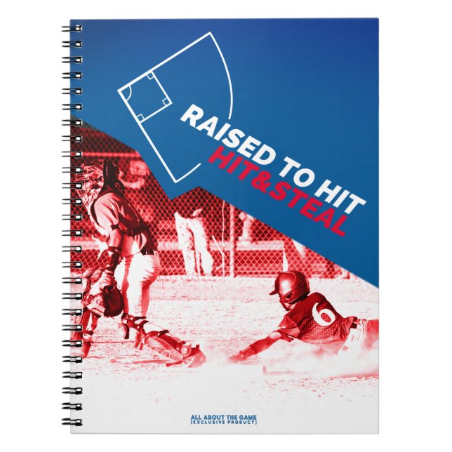 Cuaderno Bloc de notas para jugadores de béisbol (Frente)
