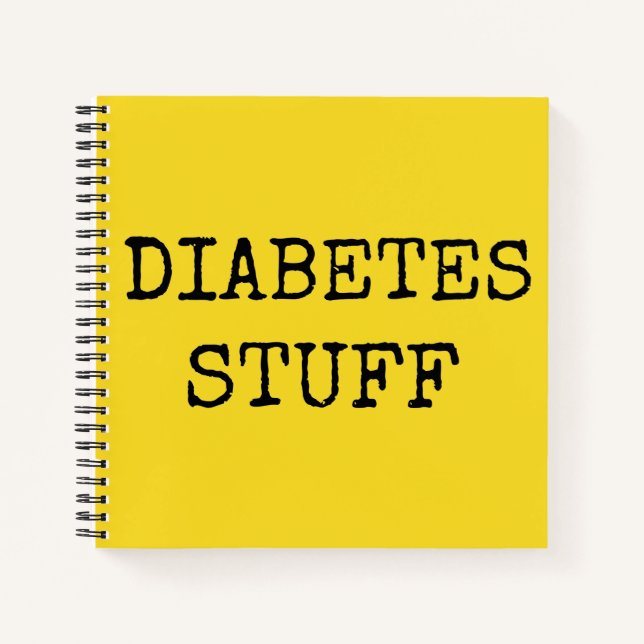 Cuaderno bloc de notas para la diabetes (Anverso)
