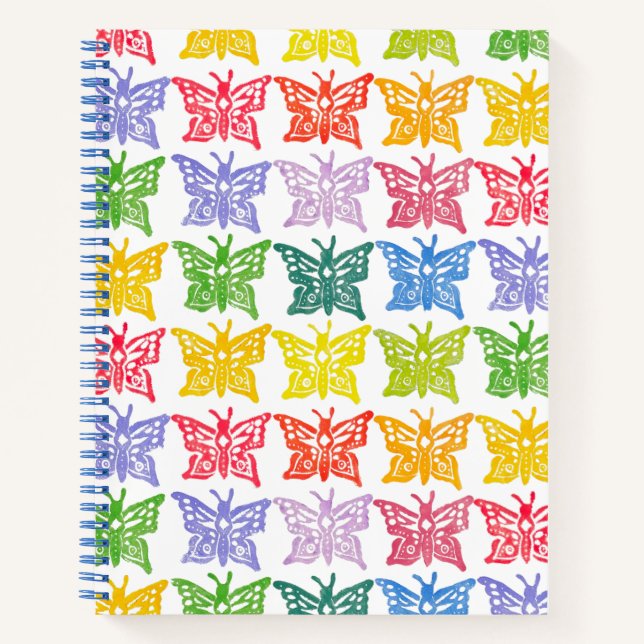 Cuaderno Bloc de notas para la mariposa arco iris (Anverso)