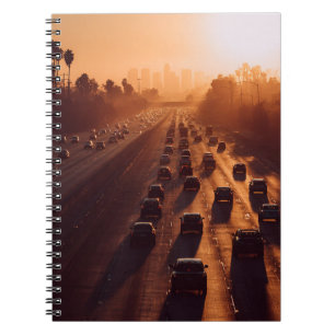 Cuaderno Bloc de notas para la neblina urbana Sunset Commut