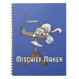 Cuaderno Bloc de notas para malhechores de gatos blancos