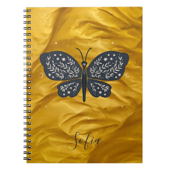Cuaderno Bloc de notas para mariposa celestial mística de l (Frente)
