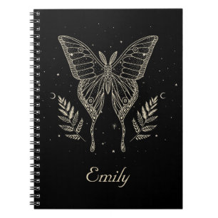 Cuaderno Bloc de notas para mariposa celestial mística de l