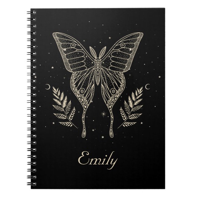 Cuaderno Bloc de notas para mariposa celestial mística de l (Frente)