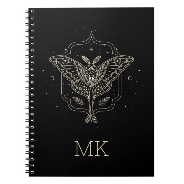 Cuaderno Bloc de notas para mariposa celestial mística de l (Frente)