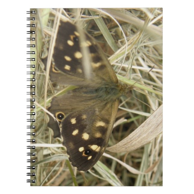 Cuaderno Bloc de notas para mariposa de madera escamada (Frente)