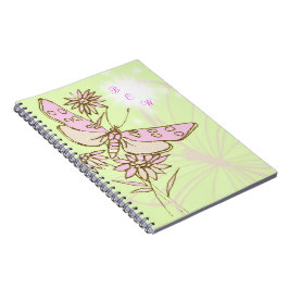 Cuaderno Bloc de notas para mariposa rosa Lemon Lime