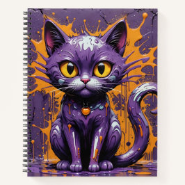 Cuaderno Bloc de notas para Naranja de gatos/línea de bulto
