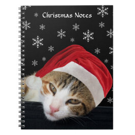 Cuaderno bloc de notas para Navidades de gato
