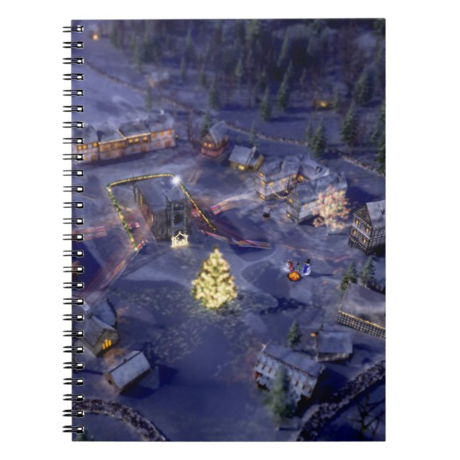 Cuaderno Bloc de notas para Navidades de las Aldeas de Mont (Frente)
