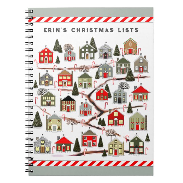 Cuaderno bloc de notas para Navidades personalizados (Frente)