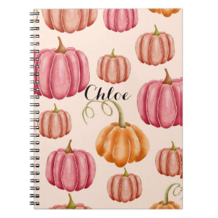 Cuaderno bloc de notas para otoño+autum, calabazas