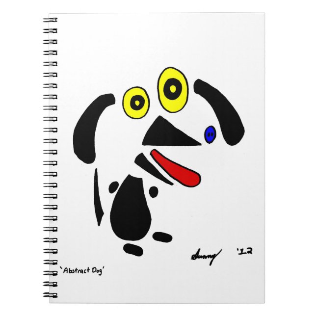 Cuaderno Bloc de notas para perros abstractos (Frente)