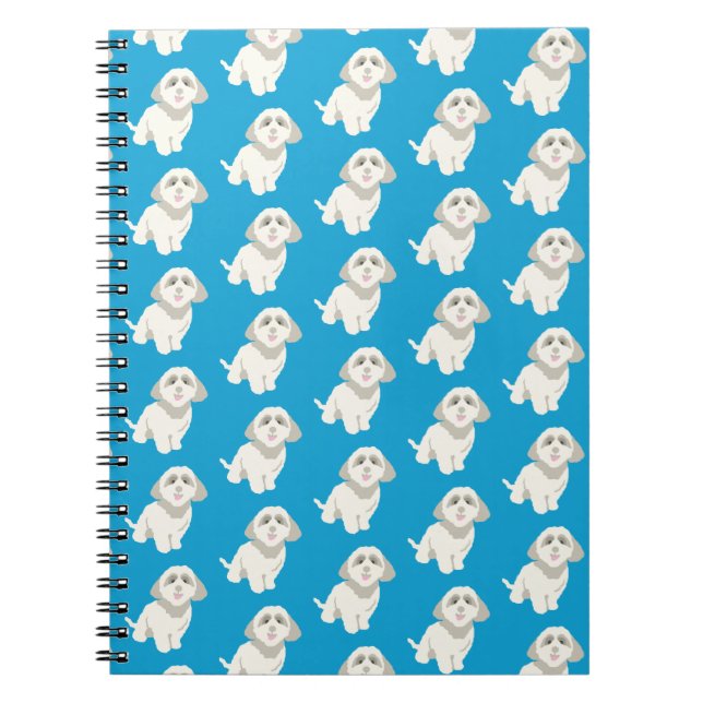 Cuaderno Bloc de notas para perros azules (Frente)