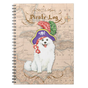 Cuaderno Bloc de notas para piratas de perro esquimal ameri
