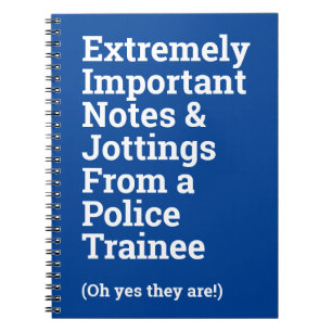 Cuaderno Bloc de notas para policías de entrenamiento impo
