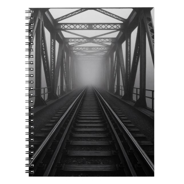Cuaderno Bloc de notas para puente de ferrocarril de acero  (Frente)