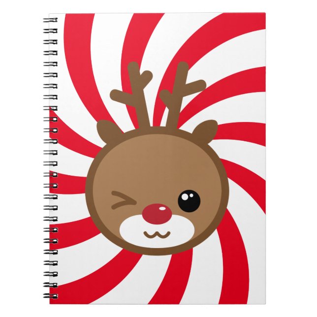 Cuaderno Bloc de notas para renos de Kawaii (Frente)