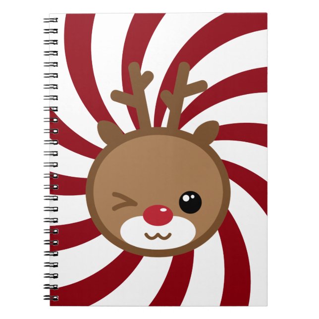 Cuaderno Bloc de notas para renos de Kawaii (Frente)