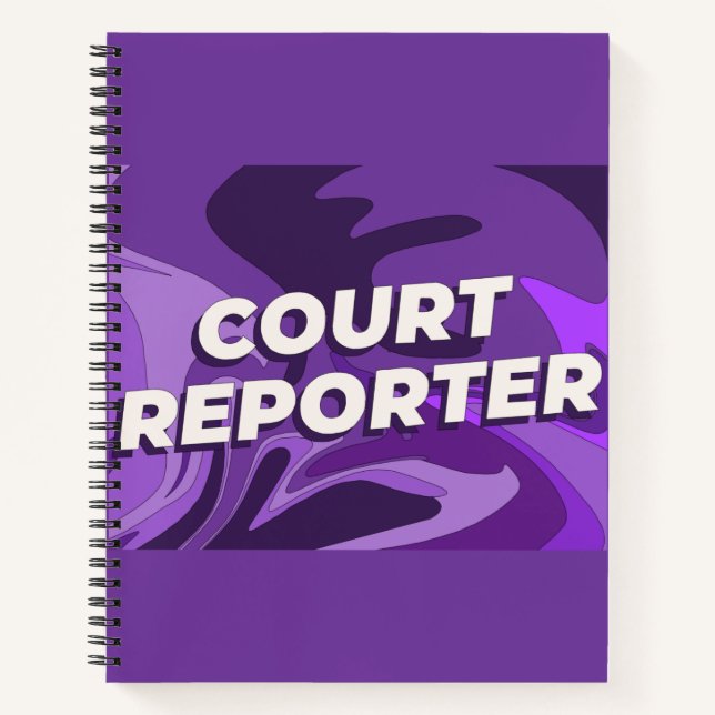 Cuaderno Bloc de notas para reporteros de tribunales (Anverso)