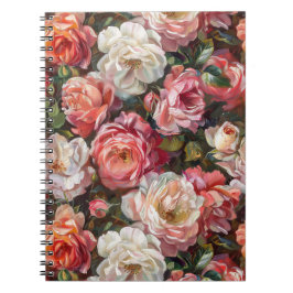 Cuaderno Bloc de notas para Rosas de pintura de aceite