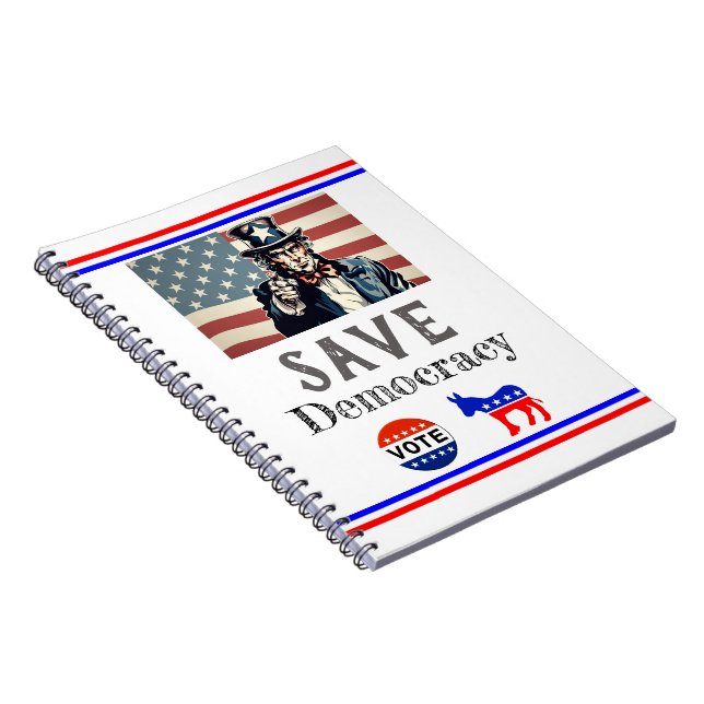 Cuaderno Bloc de notas para salvar la democracia (Lado Derecho)